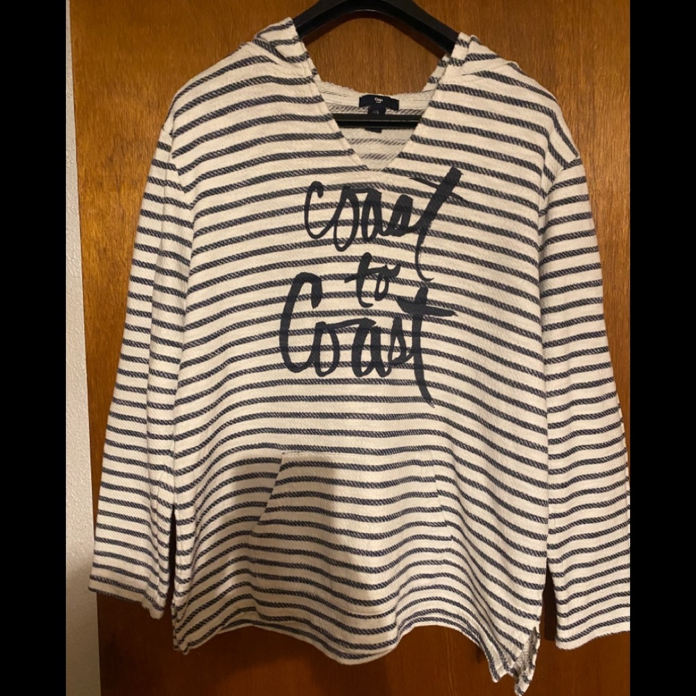 Hooded pull over sweatshirt